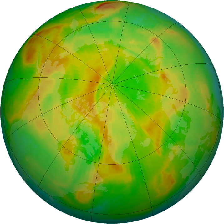 Arctic ozone map for 28 May 1999